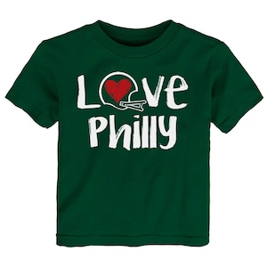 Future Tailgater Love Football Chalk Art Baby/Toddler/Youth T-Shirt for Philadelphia Football Fans