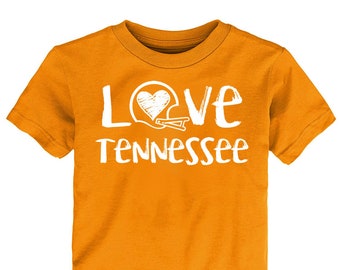 Love Football Chalk Art Baby/Toddler TShirt for Tennessee Football Fans