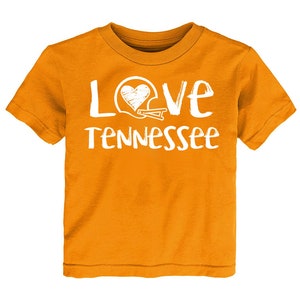 Future Tailgater Love Football Chalk Art Baby-Toddler=Youth T-Shirt for Tennessee Football Fans
