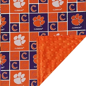 Clemson Tigers Officially Licensed Minky Blanket