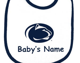 Future Tailgater Penn State Nittany Lions Licensed Personalized Baby Bib
