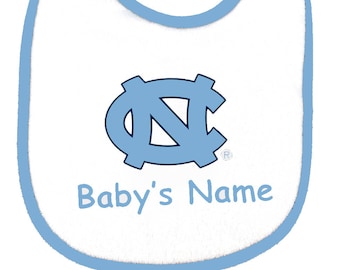 Future Tailgater North Carolina Tar Heels Licensed Personalized Baby Bib