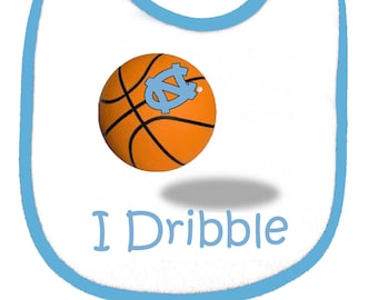 Future Tailgater North Carolina Tar Heels "I Dribble" Cotton Baby Bib