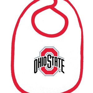 Ohio State Buckeyes 100% Cotton Baby Bib