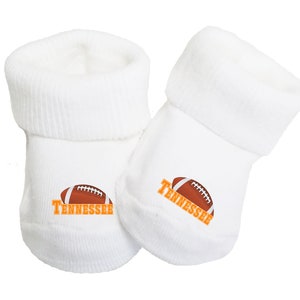 Baby Sock Toe Booties for Tennessee Football Fans