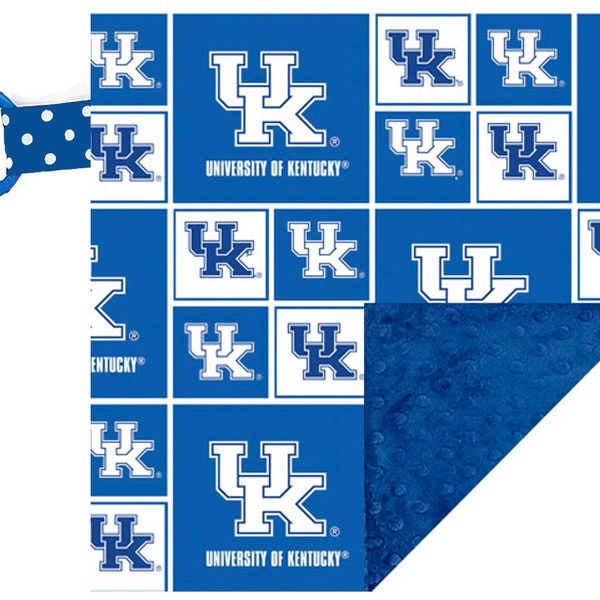 Kentucky Wildcats Officially Licensed  10" x 10"  Baby Crinkle Minky Lovey