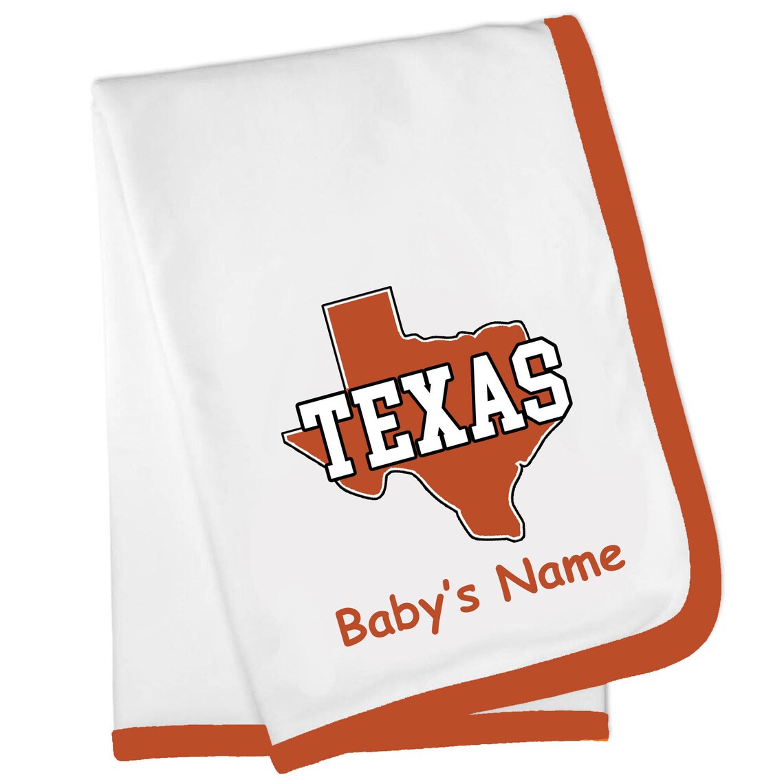 Texas Personalized Baby Blanket Etsy