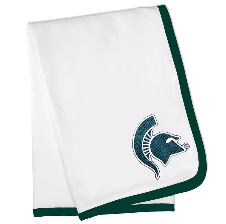 Michigan State Spartan Baby Receiving Blanket image 1