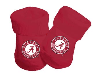 Future Tailgater Alabama Crimson Tide Collegiate Licensed Baby Toe Bootie Socks 0-9 Months