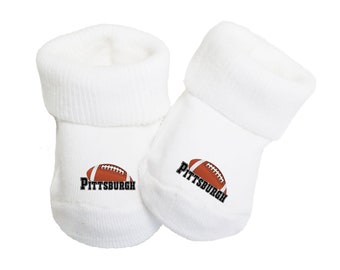 Chaussons Baby Sock Toe pour les fans de football de Pittsburgh