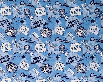 Fabric UNC North Carolina Tarheels 100% Cotton Fabric - Officially Licensed Fabric by Sykel Pattern 1178