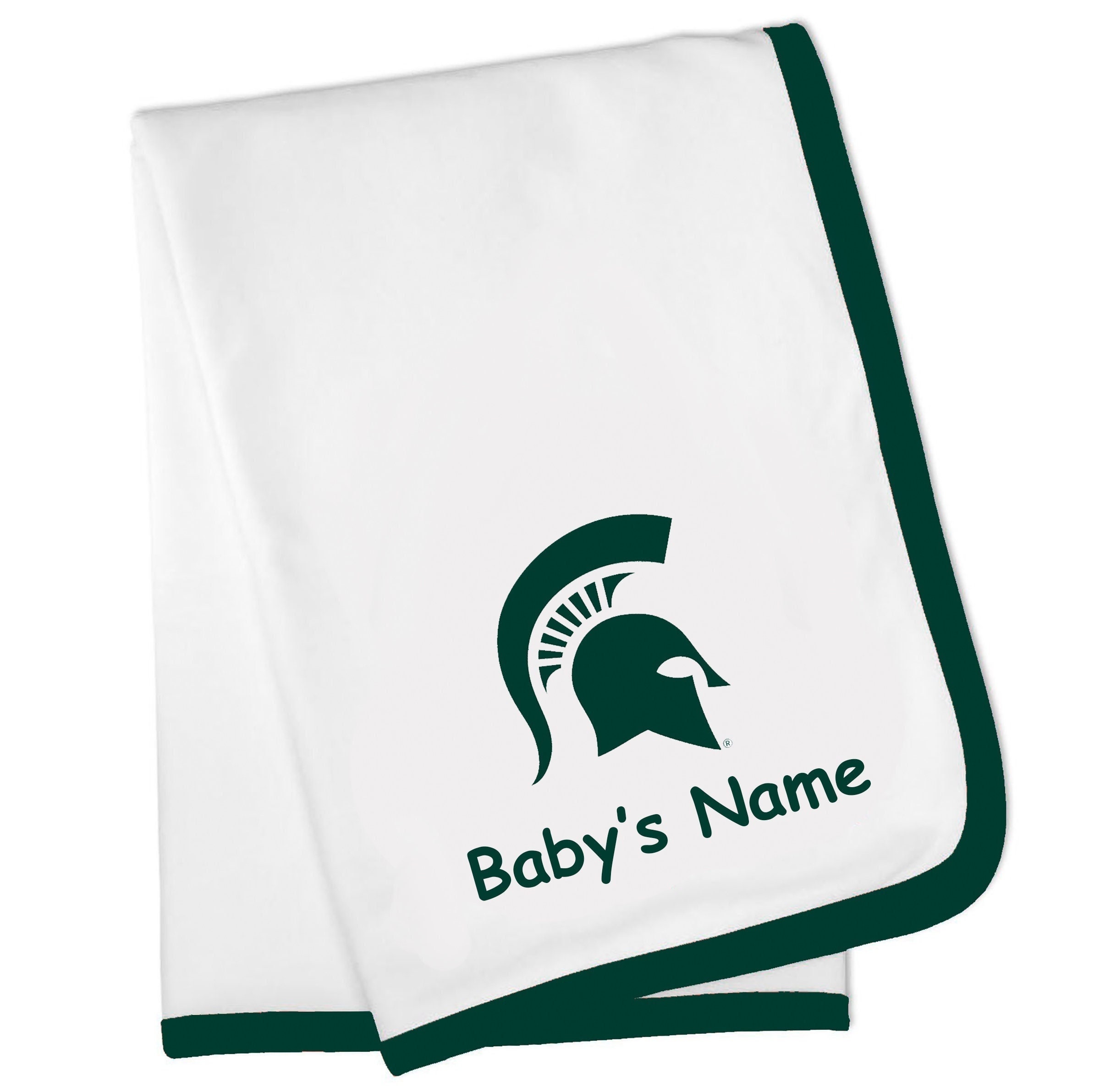 Future Tailgater Michigan State Spartans Officially Licensed Personalized Baby Receiving Blanket