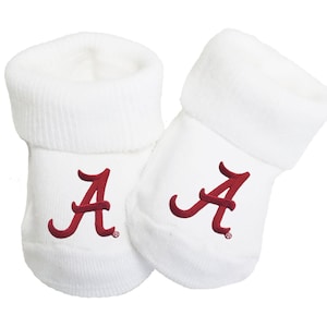 Alabama Crimson Tide Baby Sock Toe Booties
