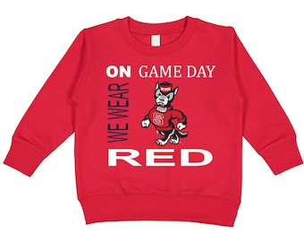 Future Tailgater NC State Wolfpack Collegiate Licensed ON GAMEDAY Baby/Toddler/Youth Sweatshirt