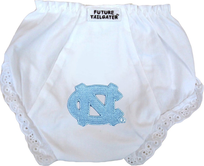North Carolina Tar Heel Baby Eyelet Diaper Cover
