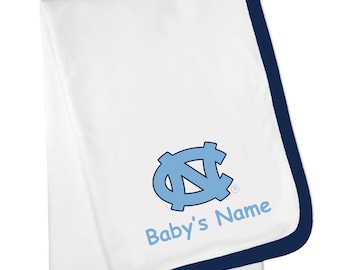 Future Tailgater North Carolina Tar Heels Collegiate Licensed Personalized Baby Receiving Blanket