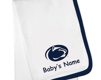 Future Tailgater Penn State Nittany Lions Collegiate Licensed Personalized Baby Receiv ing Swaddle Blanket