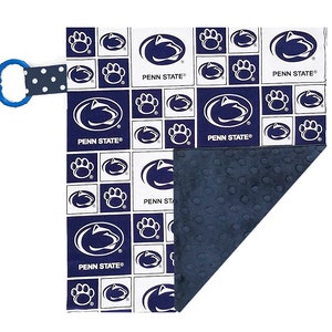 Penn State Nittany Lions Officially Licensed  10&quot; x 10&quot;  Baby Crinkle Minky Lovey