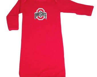 Future Tailgater Ohio State Buckeyes Collegiate Licensed 100% Cotton Baby Layette Gown