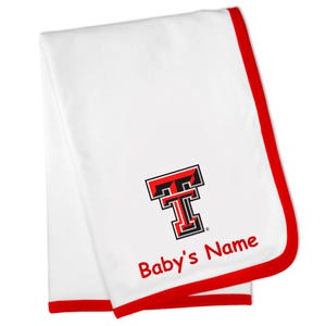 Future Tailgater Texas Tech Red Raiders Officially Licensed Personalized Baby Receiving Blanket
