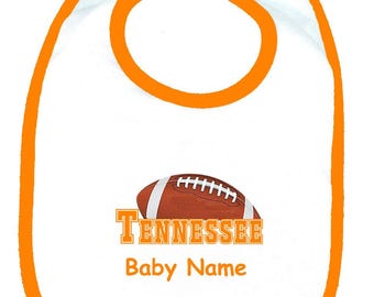 Future Tailgater Cotton Personalized Baby Bib for Tennessee Football Fans