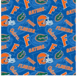 Florida Gators 100% Cotton Fabric - Officially Licensed Fabric by Sykel