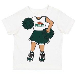 Future Tailgater Heads Up! Cheerleader Baby/Toddler/Youth T-Shirt for Philadelphia Football Fans