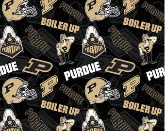 Fabric Purdue Boilermakers 100% Cotton Fabric - Officially Licensed Fabric by Sykel - 1178