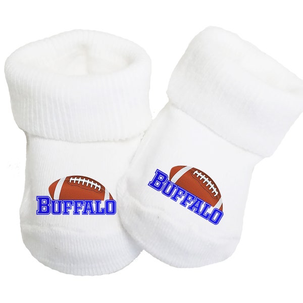 Baby Sock Toe Booties for Buffalo Football Fans