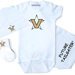 Future Tailgater Vanderbilt Commodores Collegiate Licensed 3 Piece Baby Clothing Gift Set