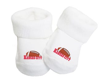 Future Tailgater Baby Toe Bootie Socks for Kansas City Football Fans