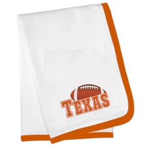 Future Tailgater 100% Cotton Baby Receiving Blanket for Texas Football Fans