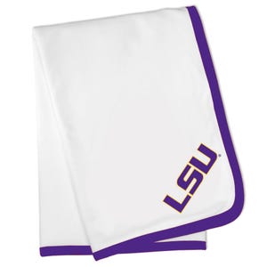 Future Tailgater LSU Tigers Officially Licensed Baby Receiving Blanket - Purple Trim