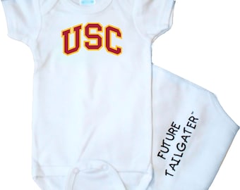 Future Tailgater USC Trojans Southern Cal Licensed FT Baby Bodysuit
