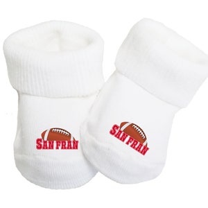 Future Tailgater Baby Toe Booties for San Francisco Fans