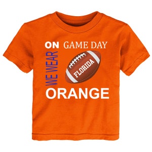 Future Tailgater Football On Game Day Baby/Toddler/Youth T-Shirt for Florida Fans - Orange