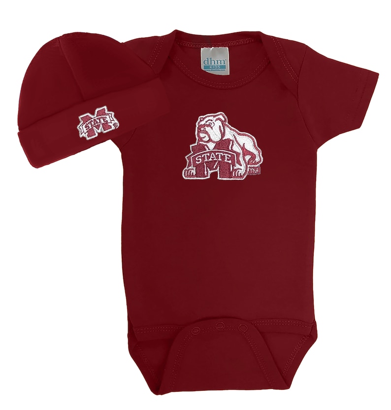 Mississippi State Baby Bodysuit and Cap Set