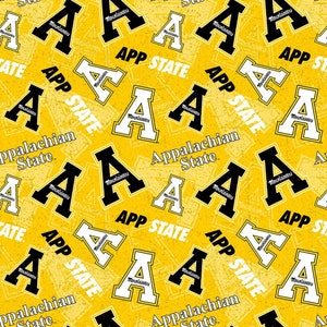 Appalachian State Mountaineers 100% Cotton Fabric - Officially Licensed Fabric by Sykel
