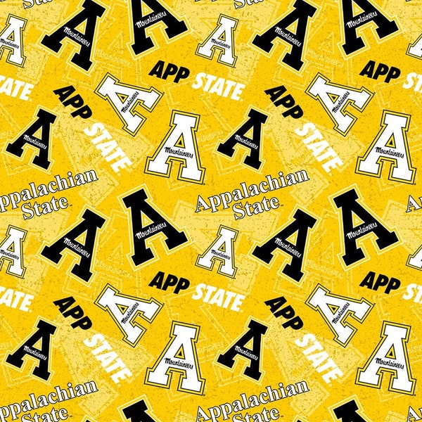 Appalachian State Mountaineers 100% Cotton Fabric - Officially Licensed Fabric by Sykel