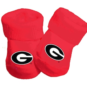 Future Tailgater Georgia Bulldogs Collegiate Licensed Baby Toe Bootie Socks 0-9 Months
