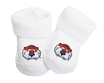 Future Tailgater Auburn Tigers Collegiate Licensed Baby Toe Bootie Socks 0-9 Months