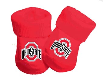 Future Tailgater Ohio State Buckeyes Collegiate Licensed Baby Toe Bootie Socks 0-9 Months