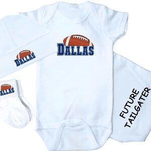 Future Tailgater 3 Piece Baby Layette Set for Dallas Football Fans