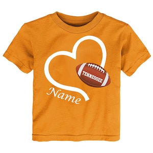 Future Tailgater Love Heart Personalized Baby/Toddler/Youth T-Shirt for Tennessee Football Fans