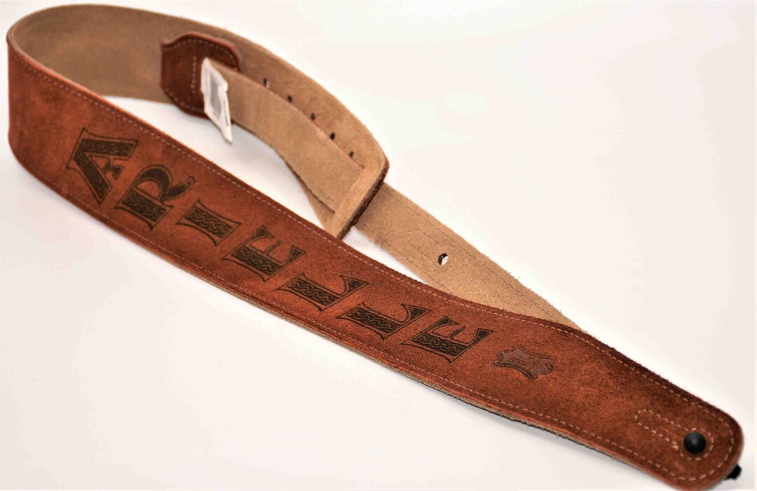 Custom Engraved Leather Guitar Straps, Custom Guitar Straps, Guitar