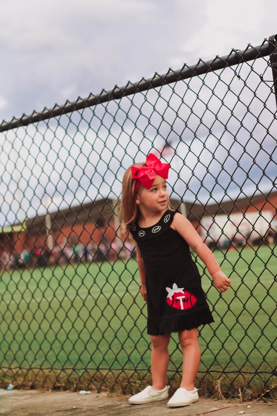 Toddler Football Dress Girls Monogrammed Game Day Outfit Baby Etsy