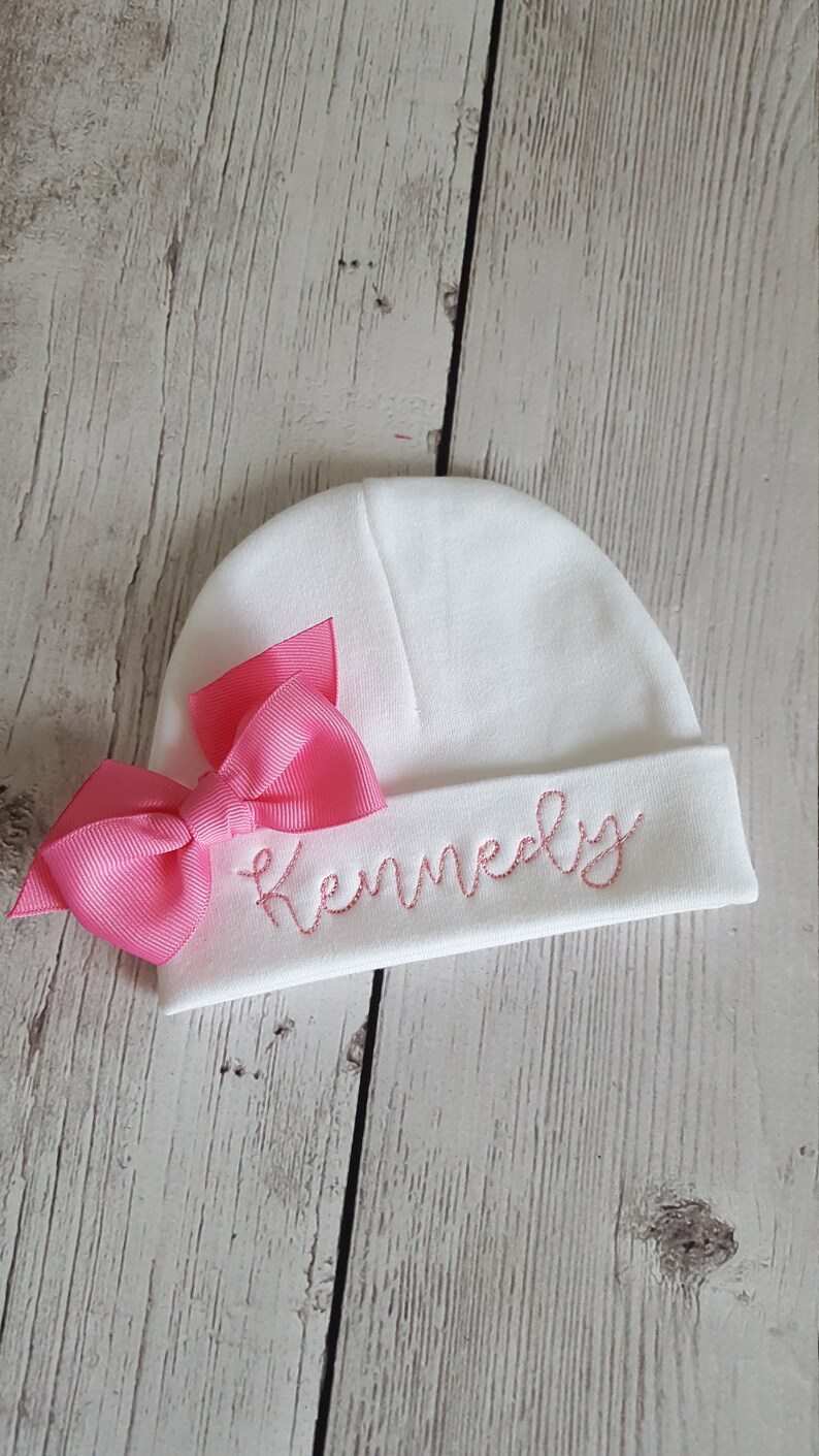 Newborn Baby Girl Coming Home Shower Gift Gender Reveal Appliqued Converter Gown Bow