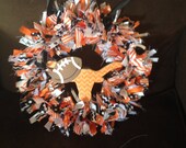 Texas Longhorn's wreath, custom made wreath, sports wreath, footbal decoration, ribbon wreath, handmade, door decoration 