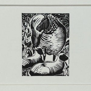 John Nash (1893-1977) Woodcut Print - Sheep And Lambs, 1919 - Available Mounted And Matted - 10 x 8 Inches