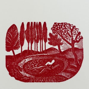 Eric Ravilious Original Woodcut - Available Mounted & Matted - 10 x 8 Inches